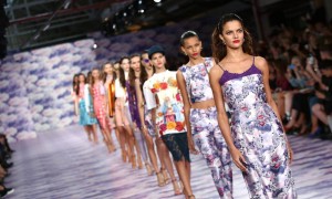 LONDON, ENGLAND - SEPTEMBER 14:  Models walk the runway at the House Of Holland show at Brewer Street Car Park during London Fashion Week SS14 on September 14, 2013 in London, England.  (Photo by Tim P. Whitby/Getty Images)